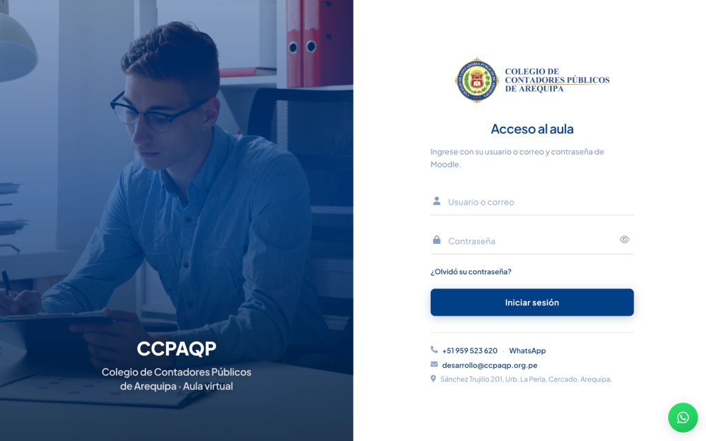 Acceso al Aula Virtual del CCPA